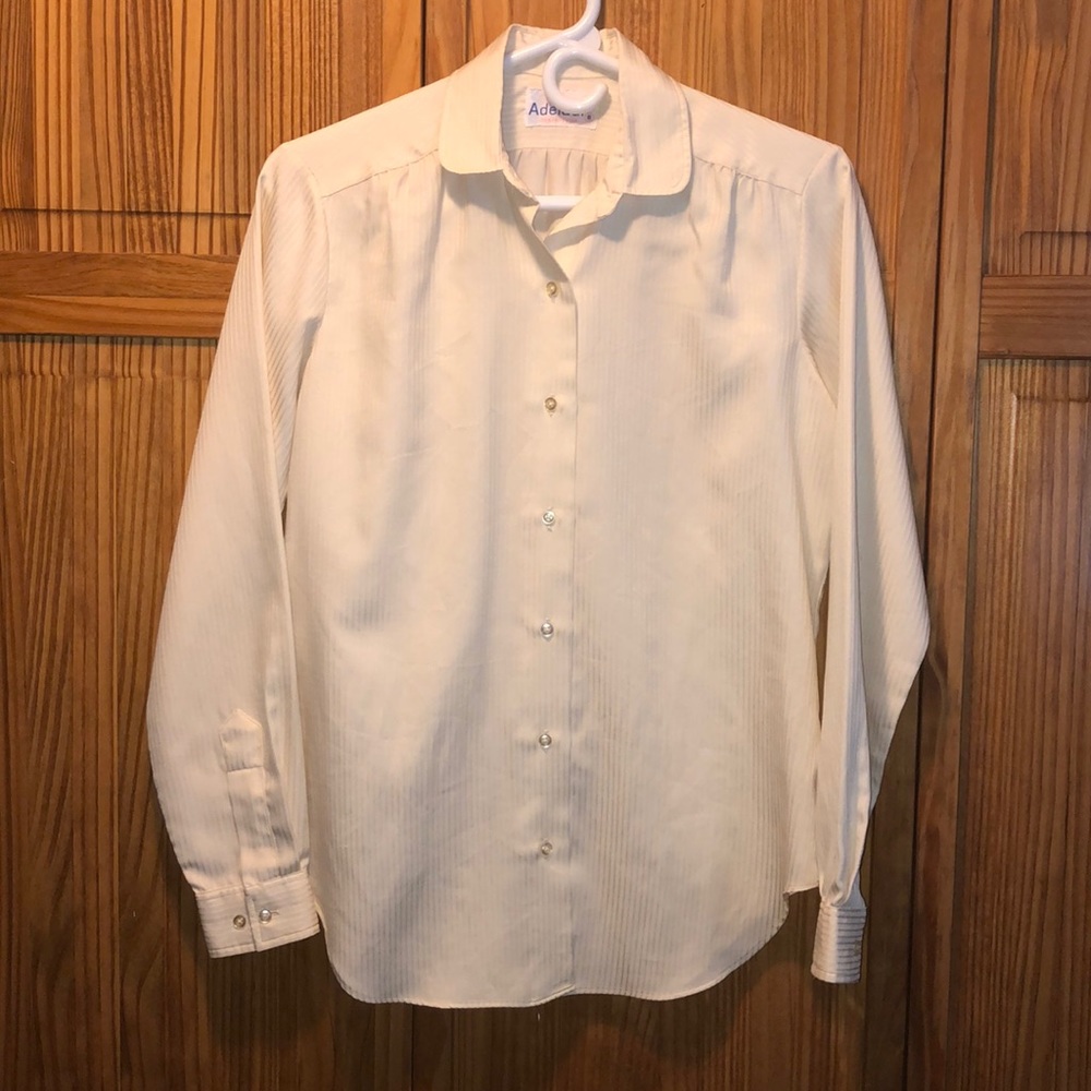 Adelaar size 8 button down cream color VINTAGE